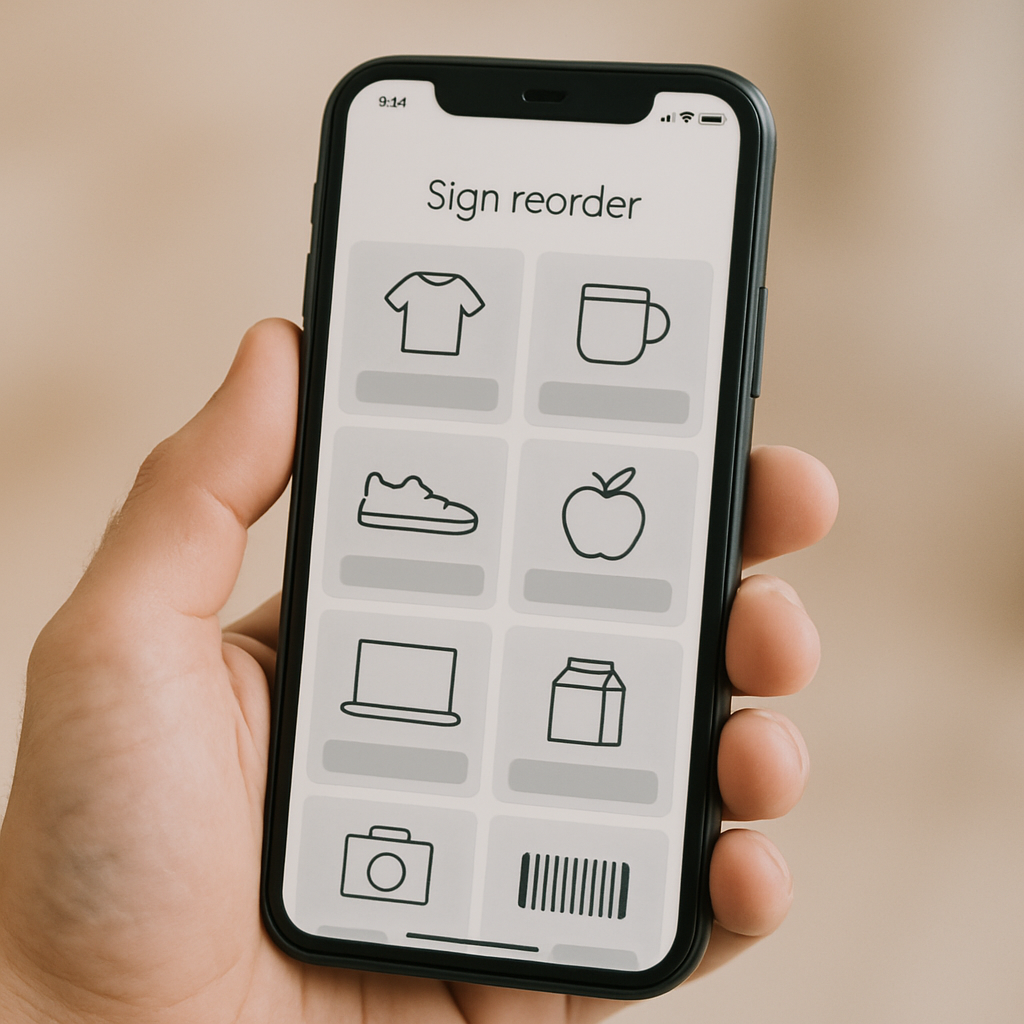 Reorder portal on a phone